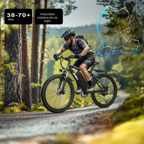Miniatura 3 de ZNH Bicicleta eléctrica para adultos, bicicleta de montaña eléctrica de 26 pulgadas, motor sin escobillas de 1000 W, 23+MPH y batería extraíble