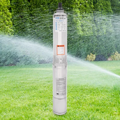 Miniatura 2 de Bomba de pozo profundo 1HP, tubo OD de 1.25 pulgadas, bomba de agua de pozo profundo, flujo de 5.28 galones/min, elevación de 167.32 pies