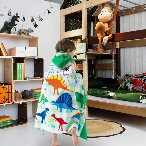 Miniatura 4 de VOOVA & MOVAS - Toallas para niños de 3 a 8 años, 30 x 50 pulgadas, 100% algodón Gruesa Absorbente, toalla para playa piscina baño baño