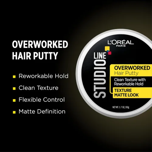 Miniatura 2 de Masilla para el cabello con exceso de trabajo L'Oréal L'Oréal Studio Line, 1.7 onza