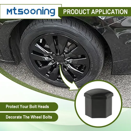 Miniatura 5 de 21 tapones para tuercas de rueda de automóvil, cubiertas universales de 0.83 pulgadas, protector de cabeza de perno de cubo automático con clip