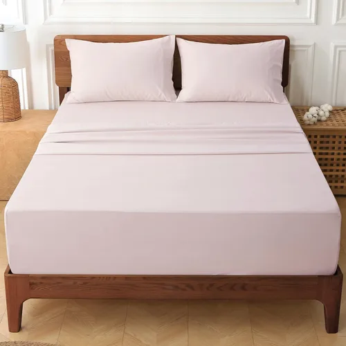 Miniatura 9 de Juego de sábanas HYPREST de bolsillo extra profundo tamaño Queen, se adapta a colchones de 18"-24" de profundidad - Juego de sábanas Queen 100% Rosa