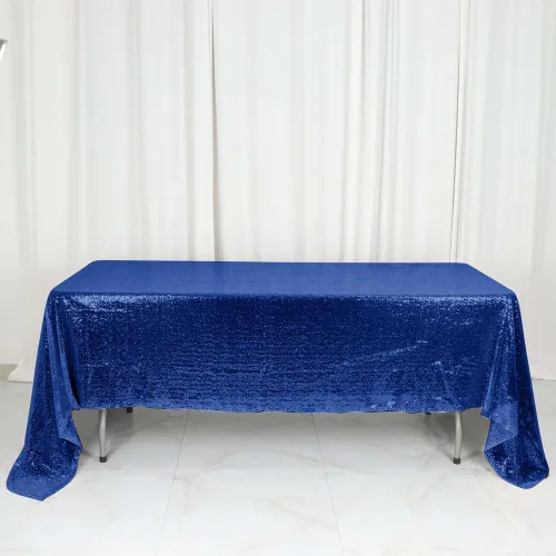 Miniatura 23 de Tableclothsfactory Luxury Collection Duchess - Mantel rectangular de lentejuelas, 60 x 126 pulgadas, color plateado