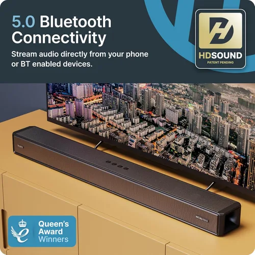 Miniatura 4 de Majority Barra de sonido Sierra Dolby Atmos para TV con Bluetooth 5.0 HDMI ARC, óptico, USB y AUX, paso HDR 4K 4 modos de ecualización Barra