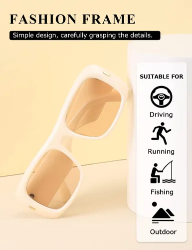 Miniatura 3 de kimorn Gafas de sol para mujeres y hombres, de moda, retro, de los años 90, vintage, Y2K, de gran tamaño, con marco cuadrado, sombras K1337