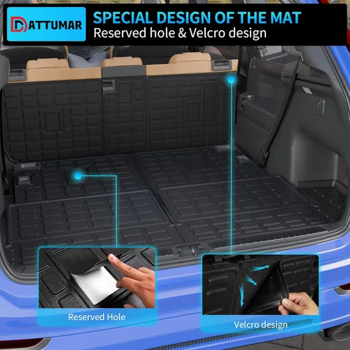 Miniatura 4 de Tapete de carga compatible con Toyota 4 Runner 2010-2024 de 7 asientos, tapete de carga para maletero, protector de asiento trasero de TPE 2023