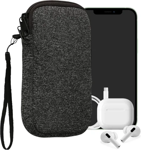 Miniatura 54 de kwmobile Funda universal para teléfono tamaño XS - 3,5/4 pulgadas - Funda de neopreno para teléfono inteligente con cremallera - Funda impermeable