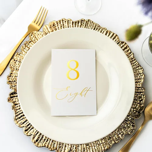 Miniatura 6 de Números de mesa del 1 al 30 Elegantes tarjetas de números de aluminio negro, de doble cara, resistentes de 4 x 6 pulgadas con cabeza y mesa