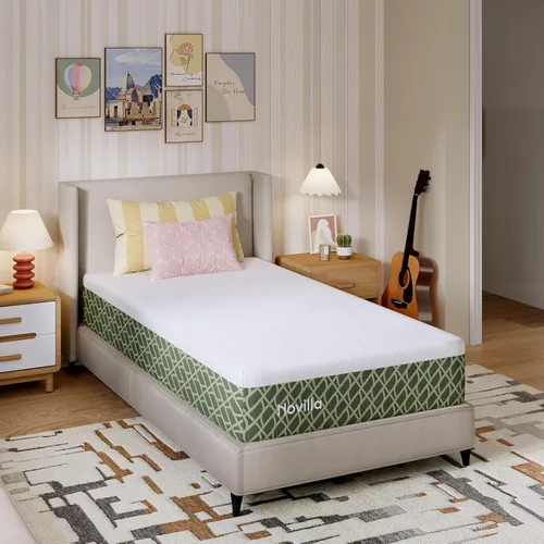 Miniatura 9 de Novilla 5 Inch Twin Size Mattress for Kids, Gel Memory Foam Twin Mattress with Comfort Foam for Pressure Relief and Supportive Base Foam for Spinal