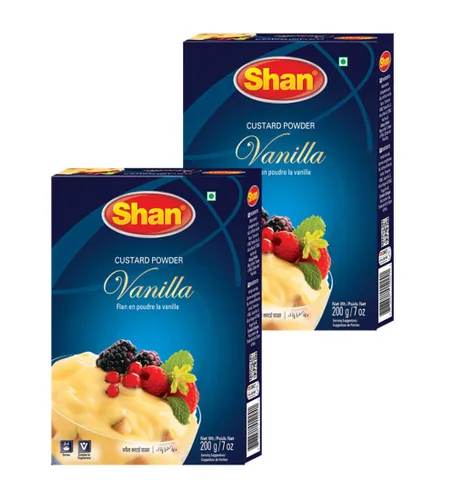 Miniatura 7 de Shan Polvo de crema de mango, 7.05 oz, postre esencial para cualquier ocasión, apto para vegetarianos, bolsa hermética en una caja (paquete de 3)