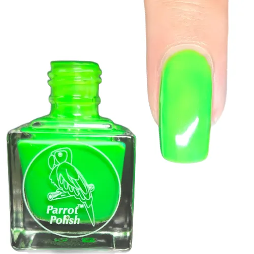 Miniatura 6 de Parrot Polish Baboon - Esmalte de uñas neón azul, laca de color sólido brillante