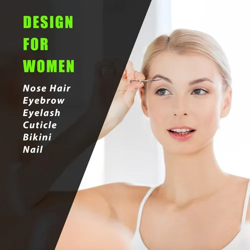 Miniatura 8 de Tijeras pequeñas de aseo facial para hombres y mujeres, para cejas, pelo de nariz, bigote, barba, pestañas, kit de recortar orejas, tijeras de Negro