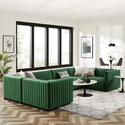 Miniatura 19 de Modway Conjure Seccional, Oro Negro