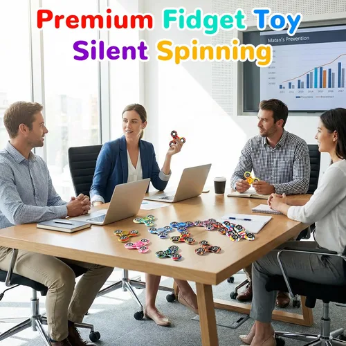 Miniatura 6 de SCIONE Paquete de 24 juguetes giratorios para la ansiedad, juguetes para aliviar el estrés, regalos de fiesta para niños y adultos, cumpleaños