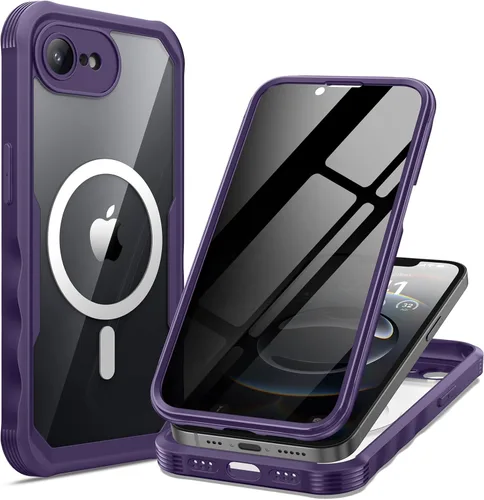 Miniatura 51 de seacosmo para iPhone Air Funda, Carcasa Completa con Protector de Privacidad de Vidrio Templado 9H Integrado y Protector de Lente de Cámara