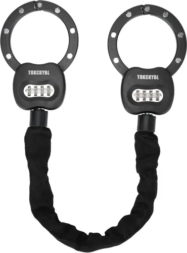 Miniatura 10 de Candado Pesado para Patinete - Candado de Cadena Antirrobo de 8mm con 3 Llaves, Candado de Seguridad Resistente a la Intemperie de 94cm