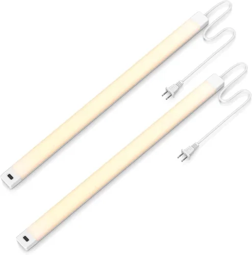 Miniatura 17 de 2 piezas Luces LED bajo gabinete con sensor de movimiento de mano, 16" Iluminación bajo encimera con regulable y 4000K blanco natural, Plug and