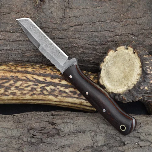 Miniatura 8 de Knives Ranch Cuchillo EDC Tanto hecho a mano de 7 pulgadas, hoja de acero de Damasco de espiga completa, cuchillo compacto para uso diario ranch