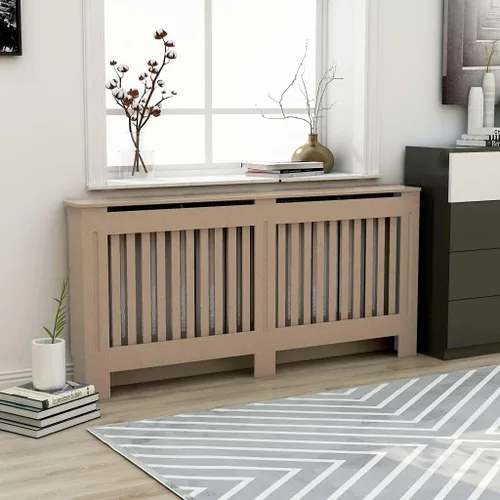 Miniatura 36 de 2 piezas de MDF para el hogar, calentador de sala de estar, soporte lateral para calefacción, cubierta de radiador, estante de gabinete de Blanco