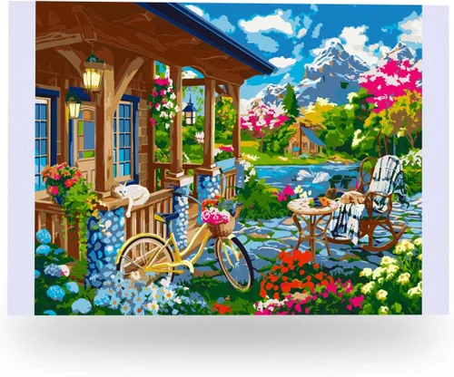 Miniatura 42 de Kit de pintura por números de Ledgebay para adultos: kit de pintura por números para principiantes a avanzados - Divertidos proyectos de arte y Ruta