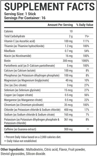 Miniatura 4 de Aceleración de hidratación - 300 mg de cafeína - Mezcla de electrolitos + bebidas energéticas - Bebida preentrenamiento/recuperación