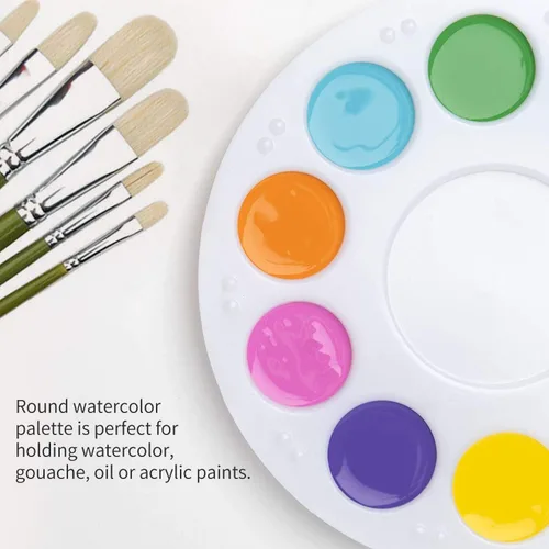 Miniatura 4 de Paletas de bandejas de pintura, paquete de 6, suministros de pintura, paleta de pintura para niños, paleta de plástico