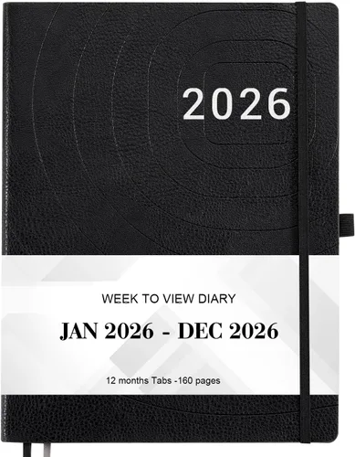 Miniatura 8 de Agenda 2026 – Agenda 2026 con bucle para bolígrafo, enero de 2026 a diciembre de 2026, para lograr tus objetivos y mejorar la productividad, papel