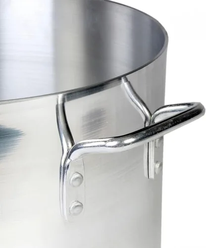 Miniatura 4 de TrueCraftware - Olla de aluminio de 60 cuartos de galón con asas remachadas - Olla multiusos para ollas de sopa de pasta, olla grande para estofado
