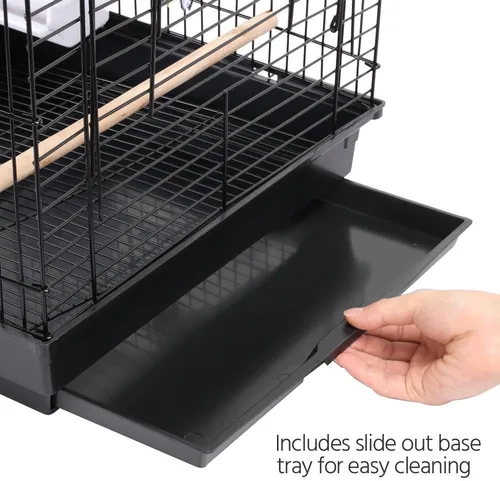 Miniatura 8 de Yaheetech Jaula de viaje para pájaros con tapa abierta para Conure Sun Periquito Green Cheek Conure Lovebird Budgie Finch Canary, tamaño pequeño