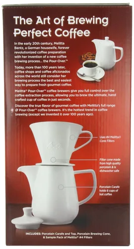 Miniatura 2 de Melitta cafetera, cápsula con vertedor más taza para viaje paquete de 2., 6 tazas con jarra de porcelana, paquete de de 1