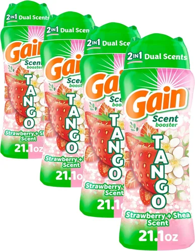 Miniatura 10 de Gain Tango 2-en-1 Perlas Potenciadoras de Aroma para Lavandería, Aroma de Fresa y Karité, 21.1 oz, Perlas de Lavandería con Doble Aroma Plus