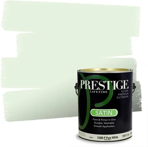 Miniatura 113 de PRESTIGE Pintura exterior e imprimación en uno, aloe, plano, 1 galón