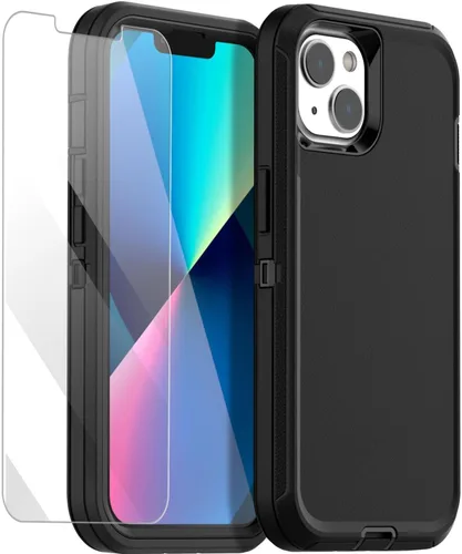 Miniatura 11 de AICase Funda para iPhone 13/iPhone 14 (6.1 pulgadas) con protector de pantalla de cristal, resistente protección contra caídas, cuerpo completo, a