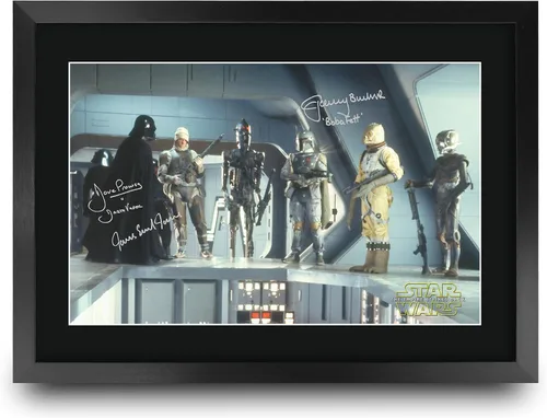 Miniatura 34 de HWC Trading Star Wars Episodio 1 La Amenaza Fantasma Regalos Presentación Impresa Autografiada Montaje para Fans de Recuerdos de Películas - 16" x