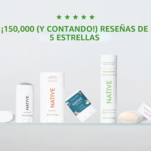 Miniatura 8 de Desodorante Native Contiene Ingredientes Naturalmente Derivados, Control de Olor de 72 Horas Desodorante para Mujeres y Hombres, Sin Aluminio