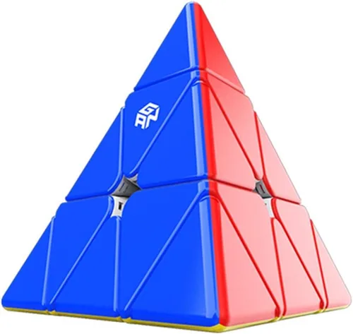 Miniatura 2 de Cuberspeed GAN Pyramid M sin pegatinas Core Posicionamiento Edición Estándar Triángulo Speed Cube con pirámide 36 imanes