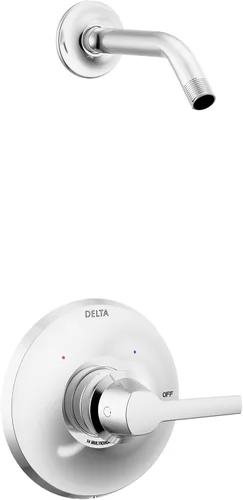 Delta Faucet Galeon - Juego de grifo de ducha cromado de un solo mango, kit de molduras de ducha, accesorios de ducha, mango de ducha, cromado