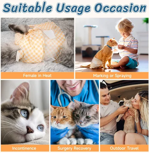 Miniatura 6 de Pet Soft Pañales desechables para gatos – Pañales para perros en período de calor o incontinencia de orina, pañales para perras, pañales ultra