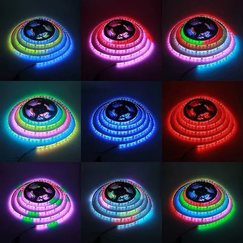 Miniatura 5 de ALITOVE WS2811 Dream Color RGB - Tira de luces LED Bluetooth, control de aplicación Bluetooth, tira de luz LED direccionable de 300 LED de 16.4 pies