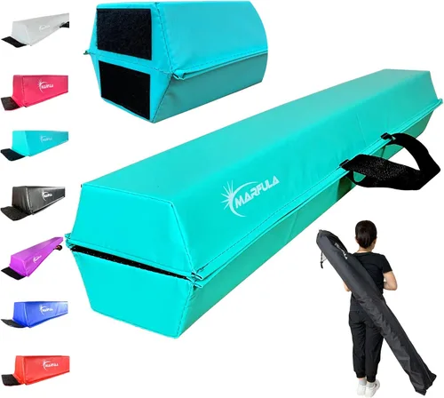 Miniatura 8 de MARFULA Balance Beam - Equipo de gimnasia de suelo plegable para niños, base antideslizante - de 6 a 10 pies para uso en gimnasio en casa