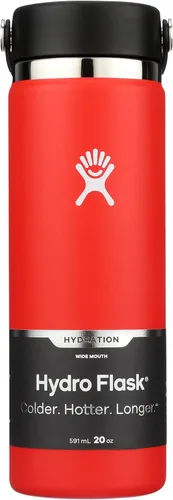 Miniatura 46 de Hydro Flask - Botella de agua de acero inoxidable aislada - Boca ancha con tapa flexible, sin derrame, a prueba de fugas y recargable de 40 oz Negro