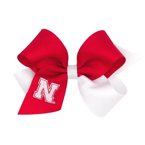 Miniatura 25 de Divine Creations - Lazo para el pelo de dos tonos para niñas con temática universitaria para el día del juego, por Wee Ones en un clip WeeStay