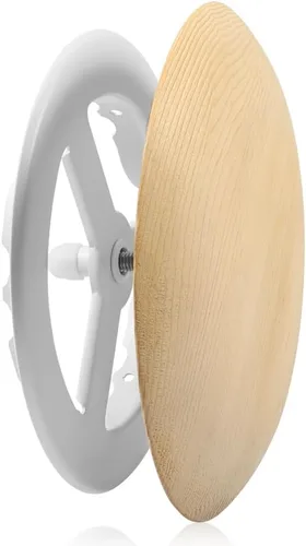 Miniatura 8 de Vindar Ventilación de aire para sala de sauna, 3.58 pulgadas, redonda, de madera, de Aspen, ventilación de aire de escape ajustable para sauna