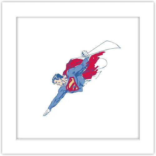 Miniatura 10 de Trends International Gallery Pops DC Comics Superman - Póster de pared de boceto de torso, 12 x 12 pulgadas, versión enmarcada en negro