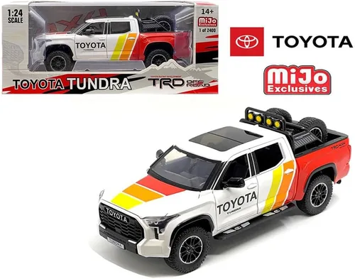 Miniatura 4 de Toyota Tundra TRD 4x4 Off Road - Camión modelo fundido a escala 1:24 (blanco)