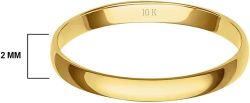 Miniatura 2 de Brilliant Expressions - Alianza de boda para mujer, oro blanco o amarillo de 0.08 de pulgada. clásico, sencillo, simple, argolla de matrimonio de 10
