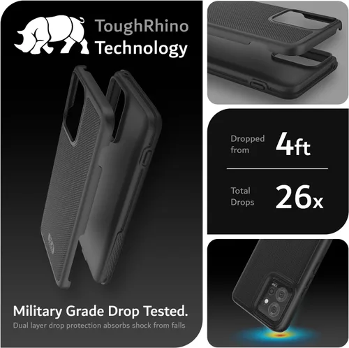 Miniatura 3 de TUDIA DualShield Grip - Funda protectora diseñada para Motorola ThinkPhone (2023), [MergeGrip] de doble capa a prueba de golpes, delgada, de grado