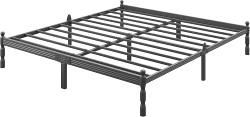 Miniatura 15 de Base de cama individual XL de 18 pulgadas con tapón deslizante para colchón, marco de cama individual XL con estilo vintage, listones de acero