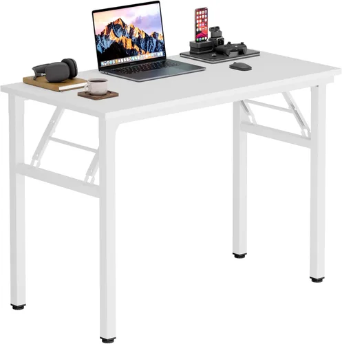 Miniatura 30 de Need AC5AW - Escritorio pequeño plegable, resistente y robusto para computadora, oficina en casa, dormitorios y espacios pequeños, no requiere Roble