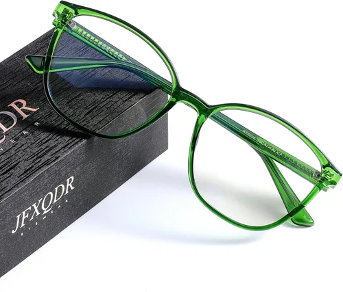 Miniatura 16 de Lentes de mujer con bloqueo de luz azul, lentes para computadora y juegos, con armazón TR90, antifatiga ocular y antirreflejantes UV RF6208 Marrón